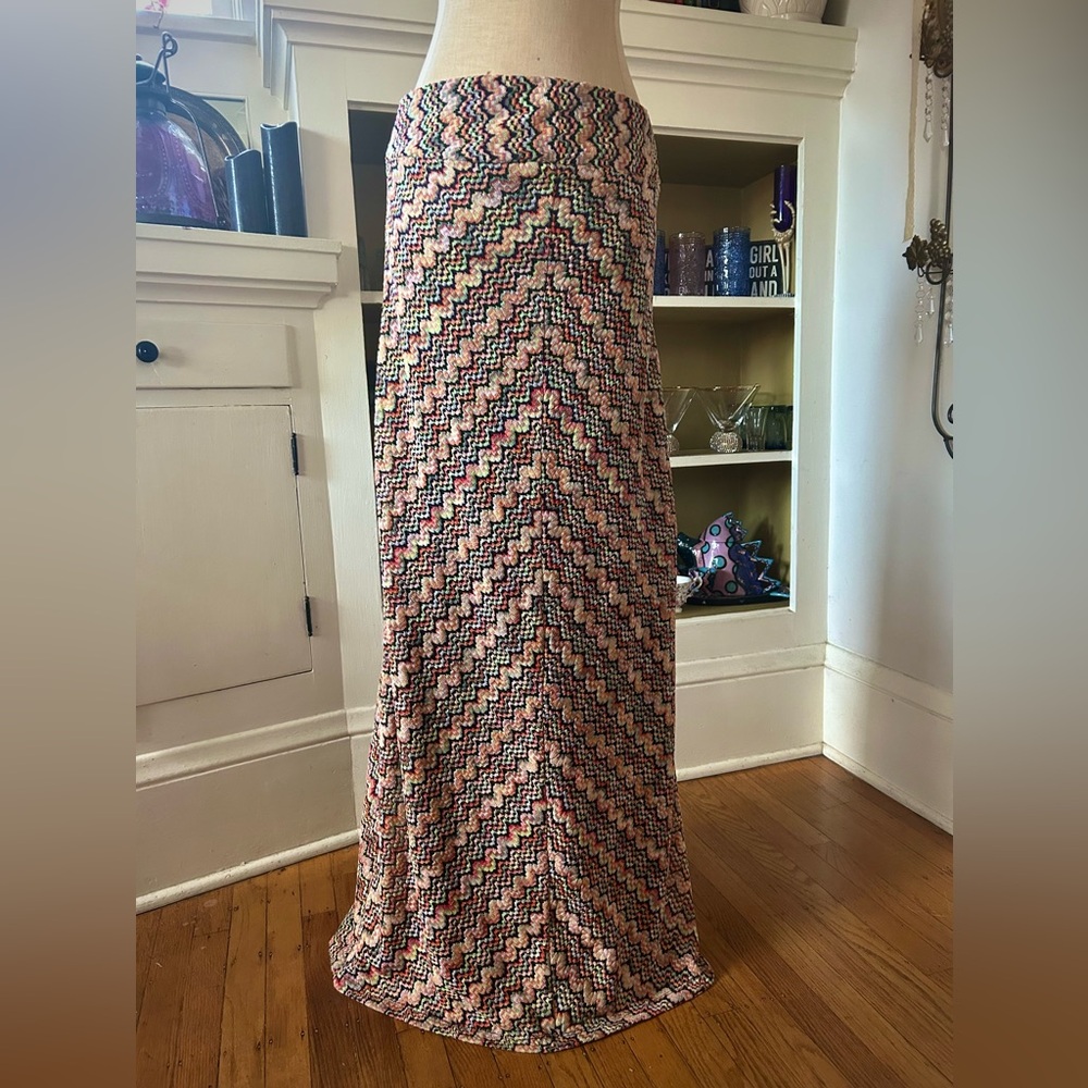 Trina Turk Colorful Crochet Maxiskirt